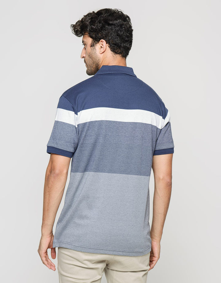 Cole Short Sleeve Polo Shirt Stripe Mix Pocket