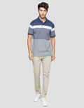Cole Short Sleeve Polo Shirt Stripe Mix Pocket
