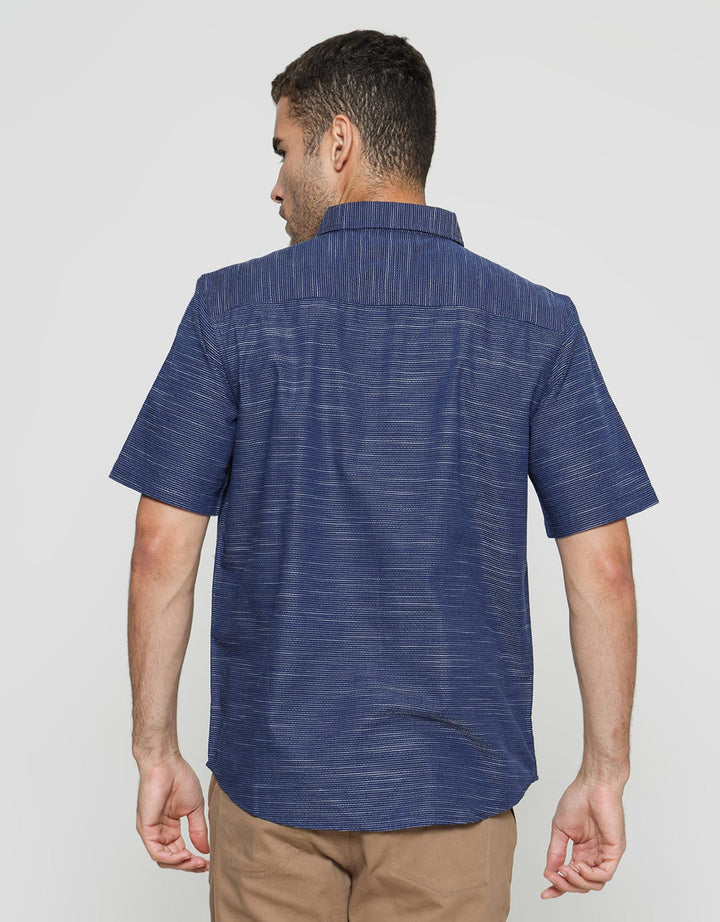 Cole Kemeja Lengan Pendek Pria Print Stripe Engineer