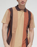 Cole Vertical Stripe Polo Shirt Men