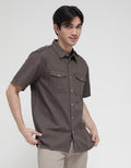 Cole Short Sleeve Shirt Solid Army Look