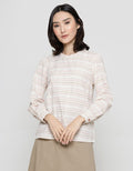 Exit Nehla Blouse Lengan Panjang Wanita Stripe