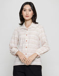 Exit Yetri Blouse Stripe Lengan Panjang Wanita
