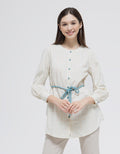 Exit Welqy Blouse With Belt Wanita