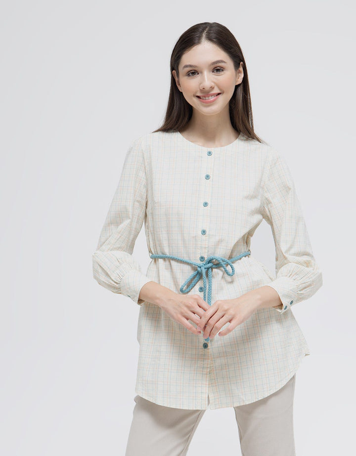 Exit Welqy Blouse With Belt Wanita