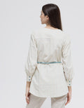 Exit Welqy Blouse With Belt Wanita