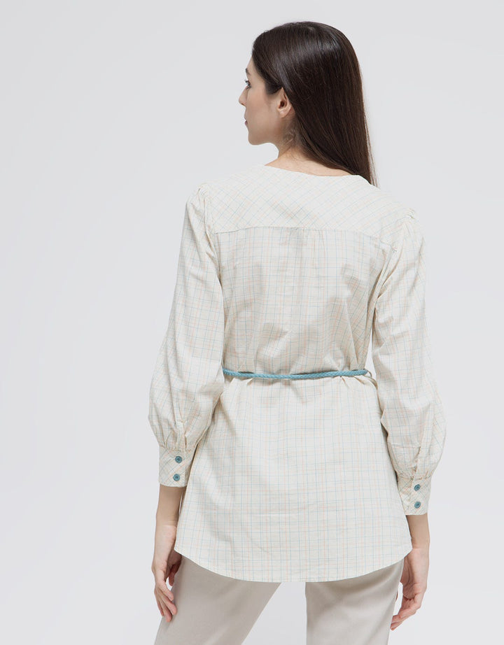 Exit Welqy Blouse With Belt Wanita