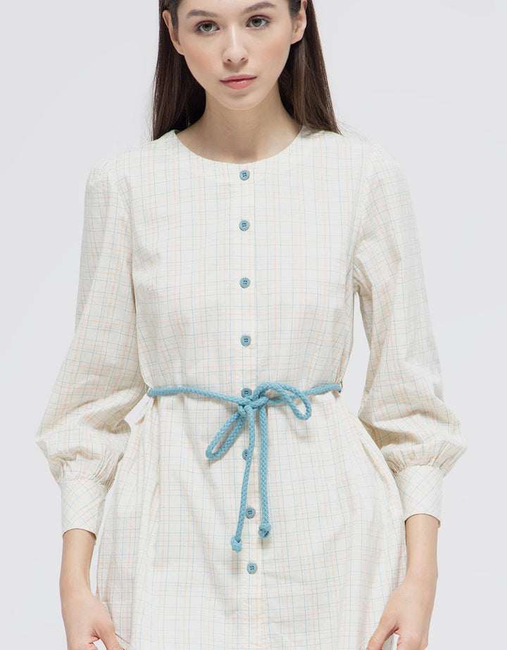 Exit Welqy Blouse With Belt Wanita