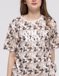 Disney Mickey Head Print Kaos Wanita