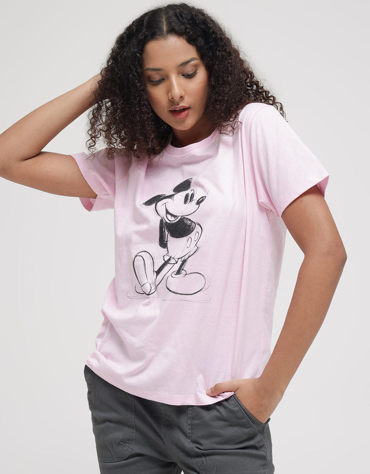 Disney Mickey Q3 Print Kaos Wanita