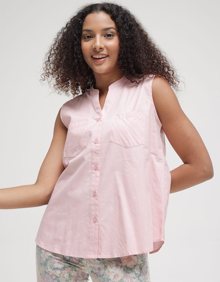 Connexion Two Pocket Kemeja Tanpa Lengan Wanita