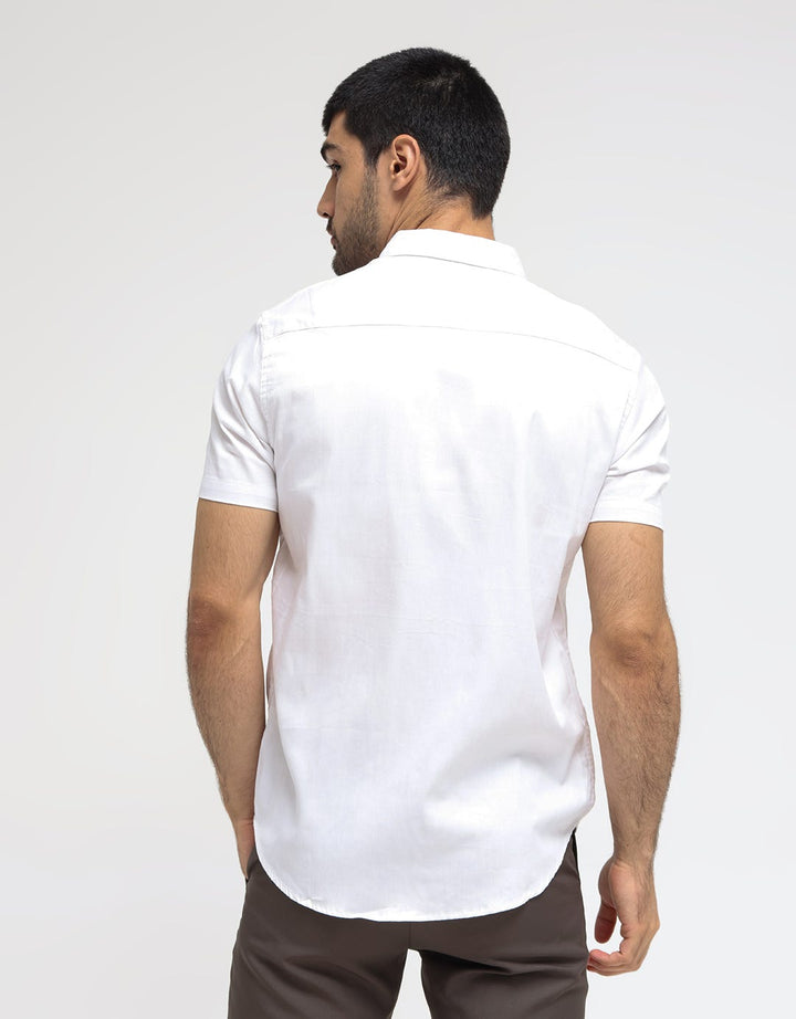 Larusso Kemeja Basic Tencel Pendek