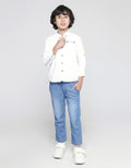 Little M Long Sleeve Shirt Solid Oxford