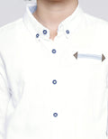 Little M Long Sleeve Shirt Solid Oxford