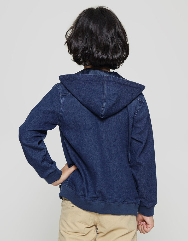 Little M Jacket Terry Denim Hoody