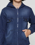 Little M Jacket Terry Denim Hoody