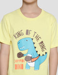 Little M Kaos Lengan Pendek Anak Laki-laki Print King Of The Ring