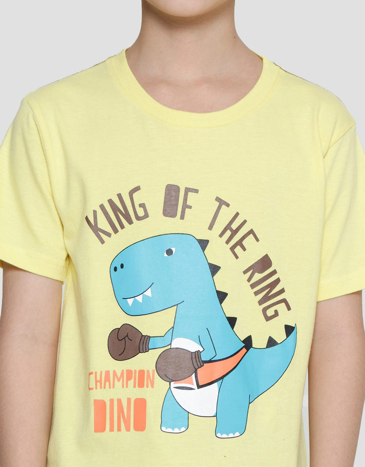 Little M Kaos Lengan Pendek Anak Laki-laki Print King Of The Ring