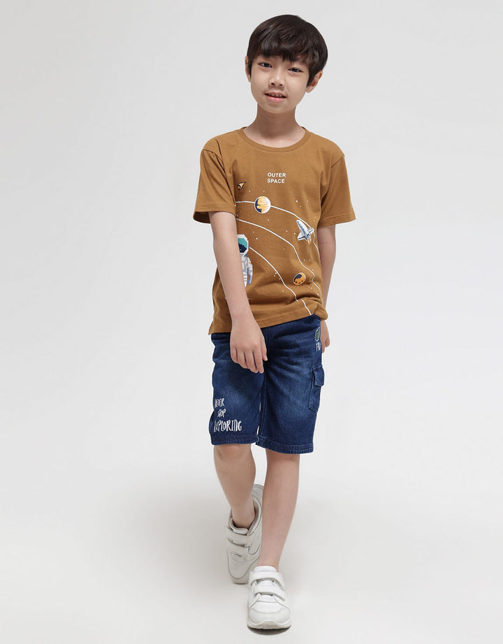 Little M Short Sleeve T-Shirt Space