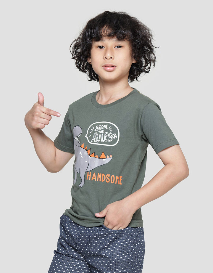 Little M Break The Rule Handsome Kaos Lengan Pendek Laki-Laki