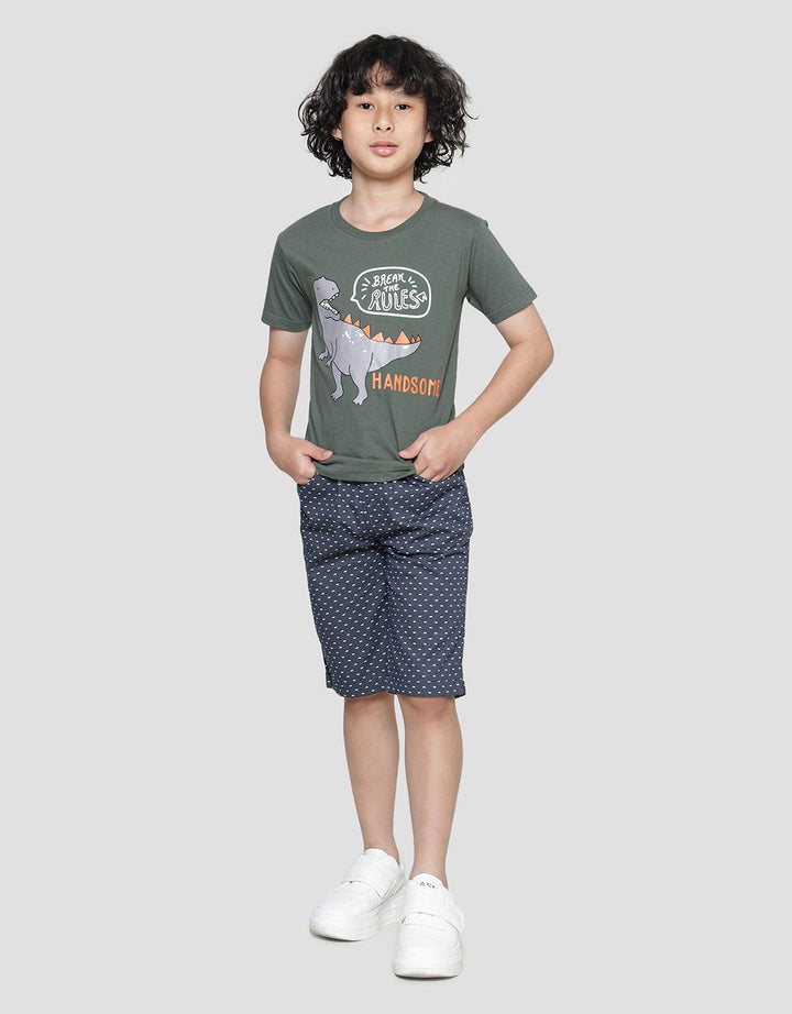 Little M Break The Rule Handsome Kaos Lengan Pendek Laki-Laki