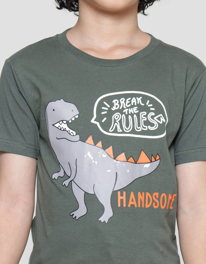 Little M Break The Rule Handsome Kaos Lengan Pendek Laki-Laki