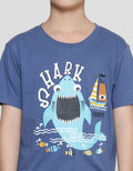 Little M Shark Kaos Lengan Pendek Anak Laki-Laki