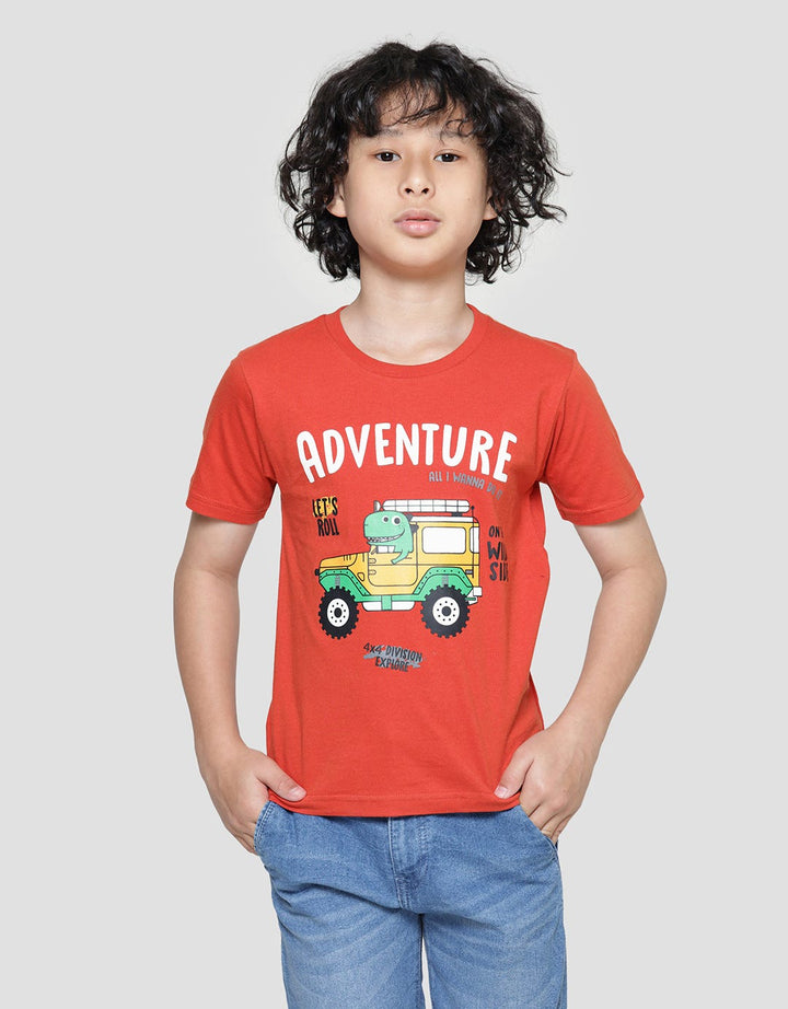 Little M Kaos Lengan Pendek Anak Laki-laki Print Print Adventure