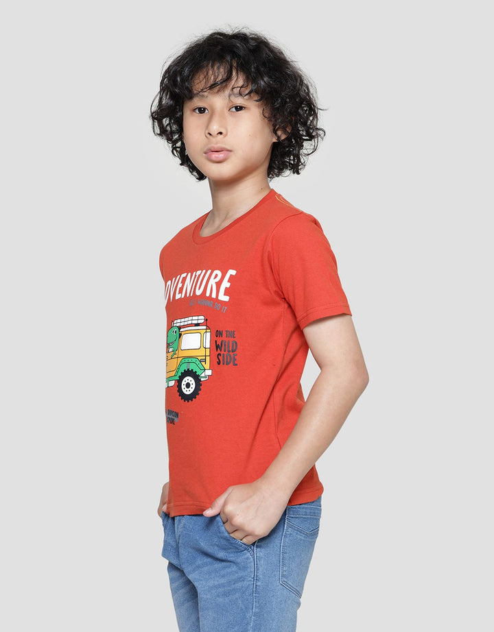 Little M Kaos Lengan Pendek Anak Laki-laki Print Print Adventure