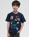 Little M Short Sleeve T-Shirt Blast Off Embroidery