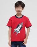Little M Short Sleeve T-Shirt Pesawat Bordir