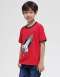 Little M Short Sleeve T-Shirt Pesawat Bordir