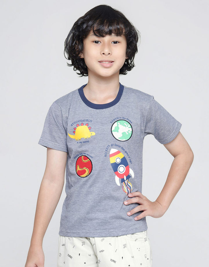 Little M Short Sleeve T-Shirt Stripe Yarndyed Application
