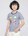 Little M Short Sleeve T-Shirt Stripe Yarndyed Application