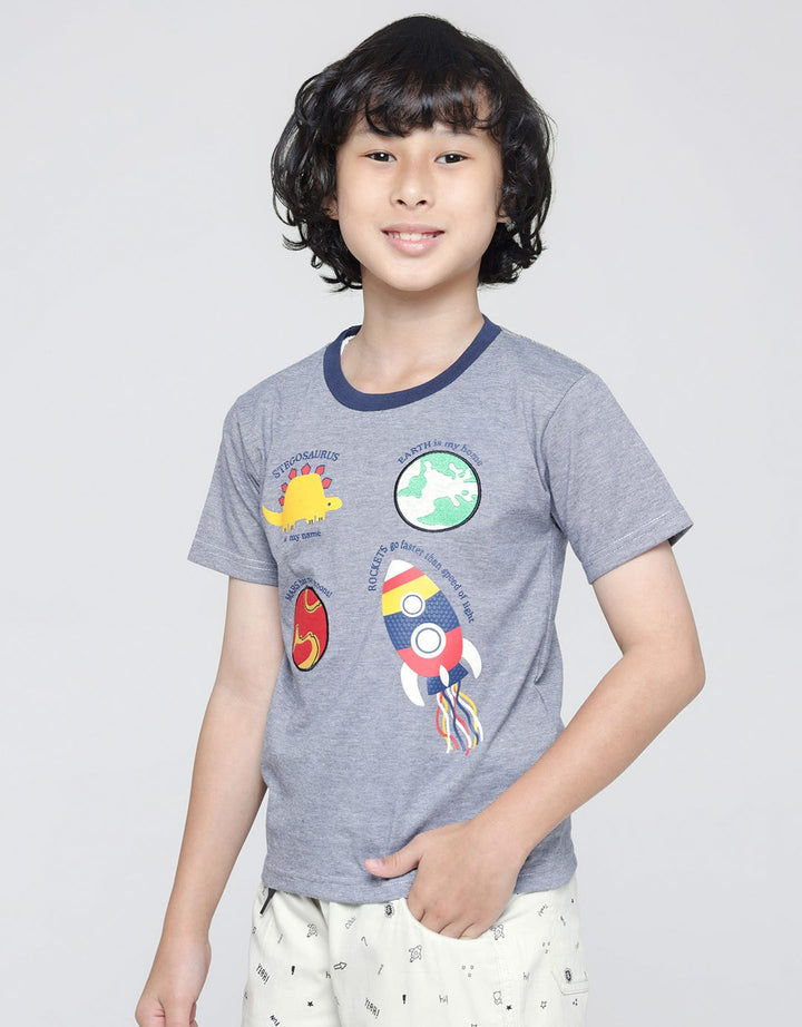 Little M Short Sleeve T-Shirt Stripe Yarndyed Application