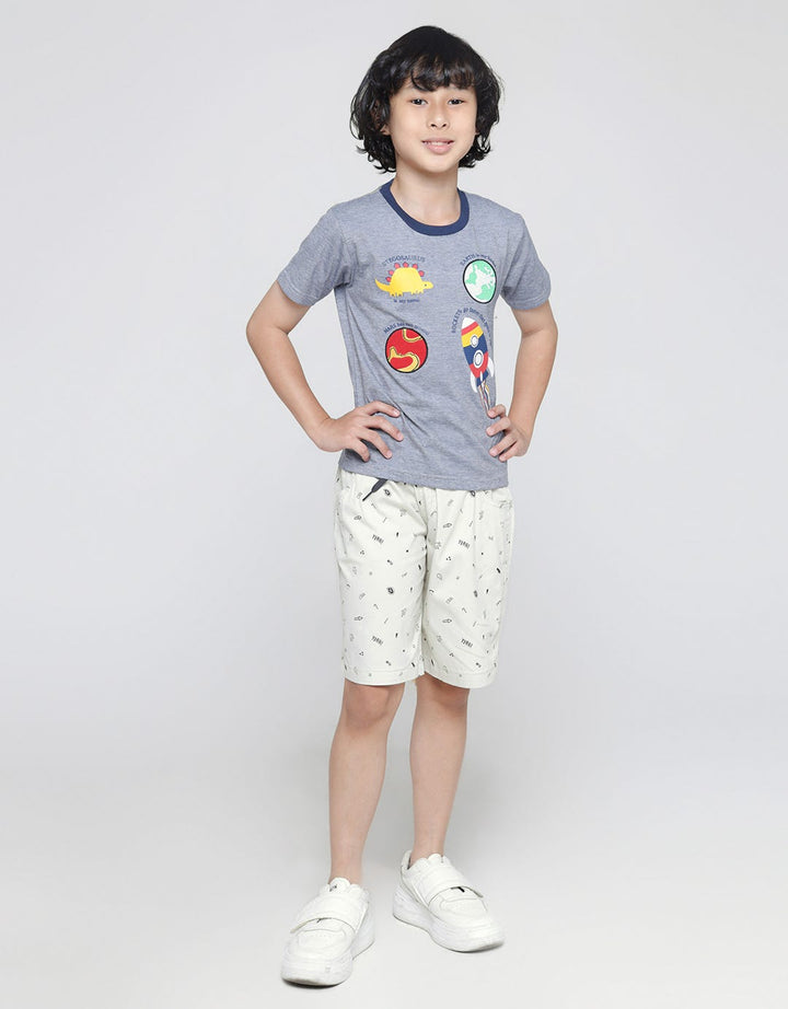 Little M Short Sleeve T-Shirt Stripe Yarndyed Application