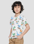 Little M Dino Trex Boys Short Sleeve T-Shirt