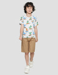 Little M Dino Trex Boys Short Sleeve T-Shirt
