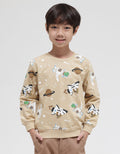Little M Sweatshirt Terry Print Dino Space