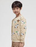 Little M Sweatshirt Terry Print Dino Space