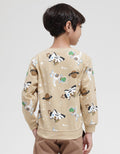 Little M Sweatshirt Terry Print Dino Space