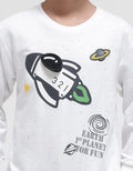 Little M Sweatshirt Terry Dino Space Galaxy