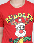 Little M Short Sleeve T-Shirt Ki Seasonal Xmas Rudolf