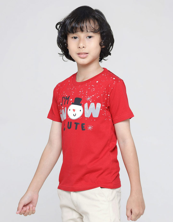Little M Short Sleeve T-Shirt Seasonal Xmas I Am Snowcute