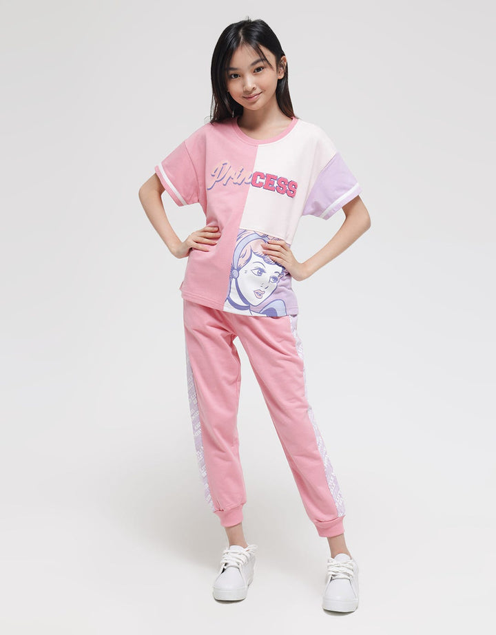 Disney Snow White Print Kaos Anak Perempuan