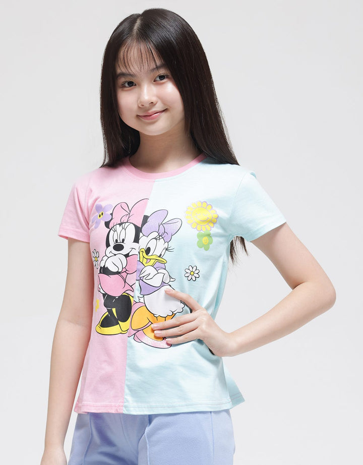 Disney Short Sleeve T-Shirt Print Minnie N Daisy