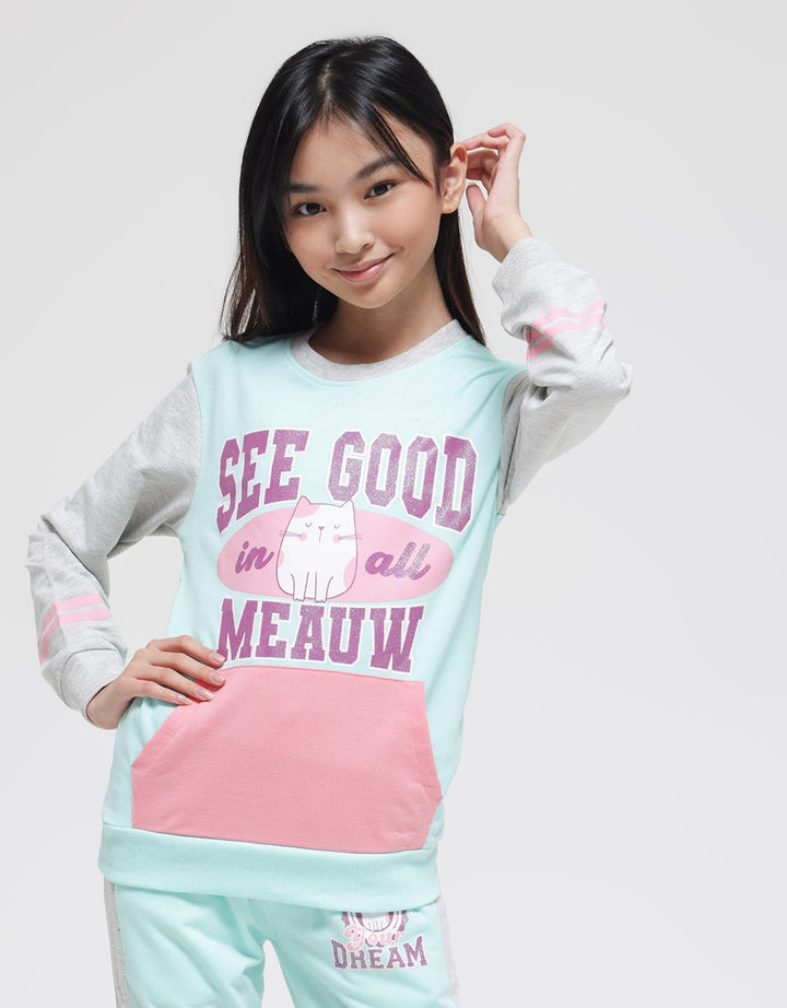 Nevada Meaw Glitter Girls Sweater