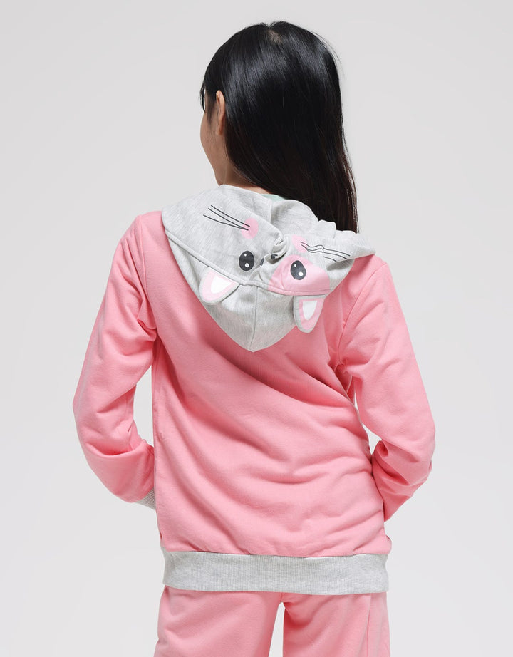 Nevada Jacket Knit With Hoodie Print Grow Glitter