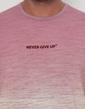 d&f T-Shirt Slub Never Give Up" Full Print"