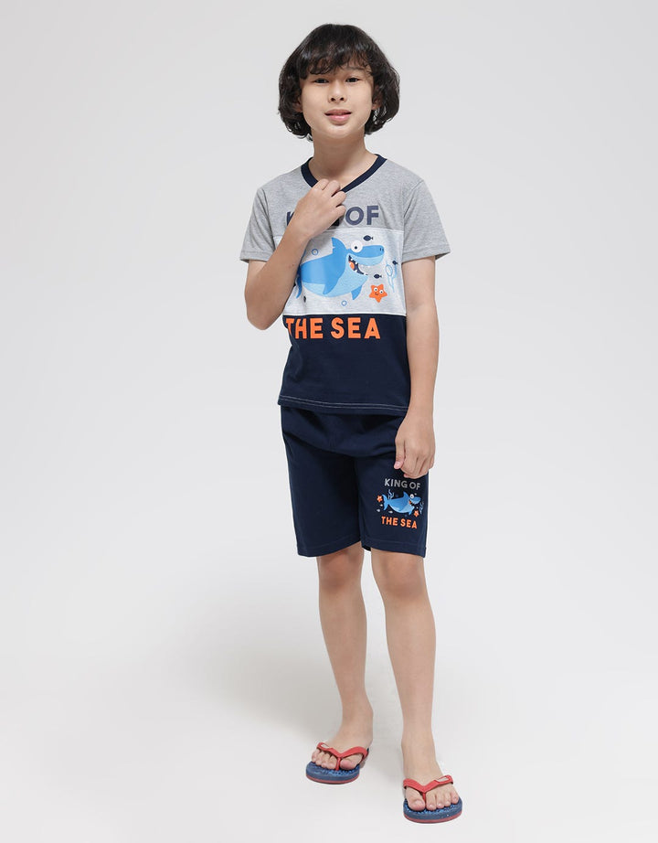 Little M King Of The Sea Print Suit